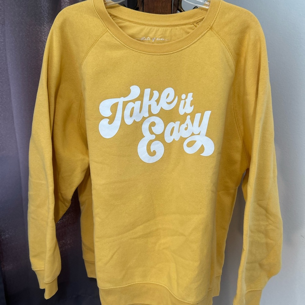 State of Mine Yellow Crewneck Sweatshirt XXL